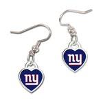 Wholesale-New York Giants HEART Earrings w/3D Heart