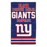 Wholesale-New York Giants / Littlest Fan NFL EAT Burp Cloth 10" x 17"