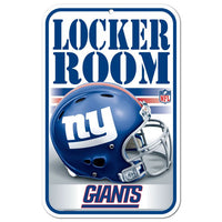 Wholesale-New York Giants Locker Room Plastic Sign 11" x 17"