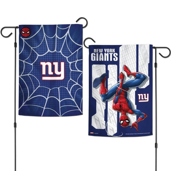 Wholesale-New York Giants / Marvel (C) 2021 Marvel Garden Flags 2 sided 12.5" x 18"