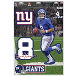 Wholesale-New York Giants Multi-Use Decal 11" x 17" Daniel Jones