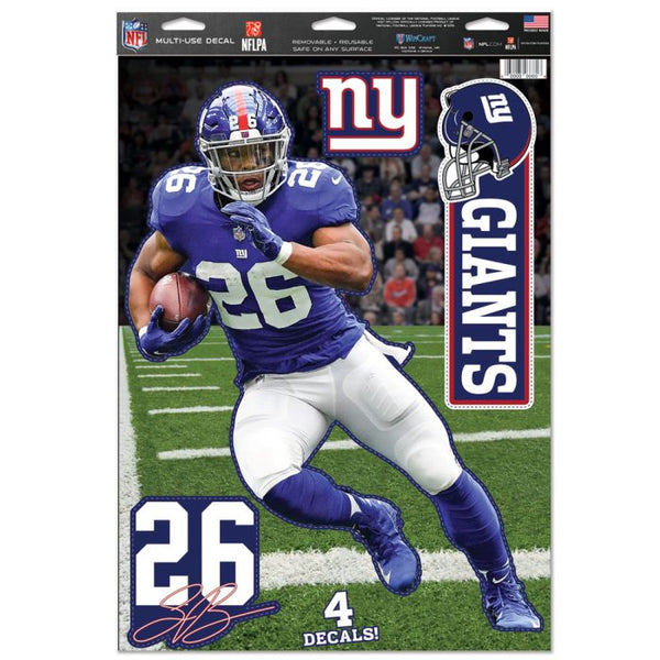 Wholesale-New York Giants Multi-Use Decal 11" x 17" Saquon Barkley