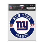 Wholesale-New York Giants Patch Fan Decals 3.75" x 5"