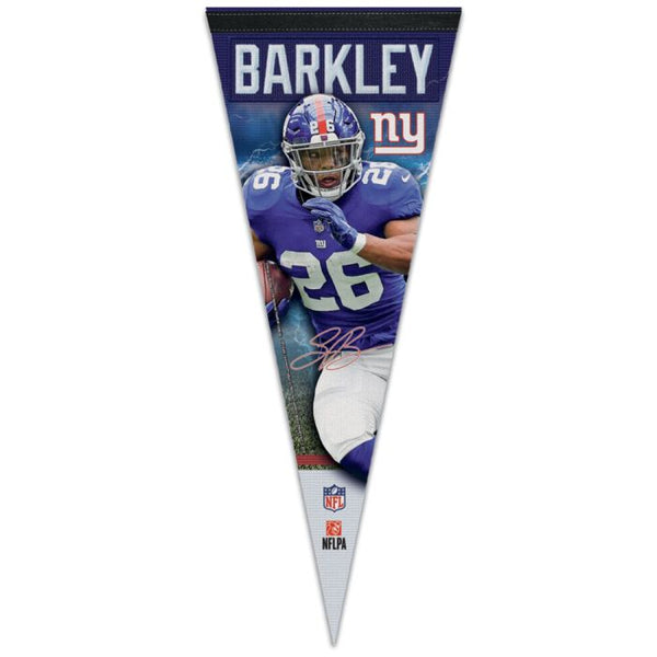 Wholesale-New York Giants Photo Premium Pennant 12" x 30" Saquon Barkley