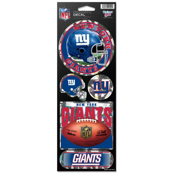 Wholesale-New York Giants Prismatic Decal 4" x 11"