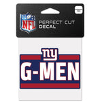 Wholesale-New York Giants Slogan Perfect Cut Color Decal 4" x 4"