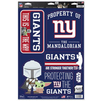 Wholesale-New York Giants / Star Wars Mandalorian Multi-Use Decal 11" x 17"