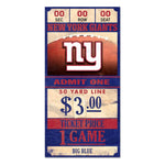 Wholesale-New York Giants Ticket Wood Sign 6x12 3/8" thick