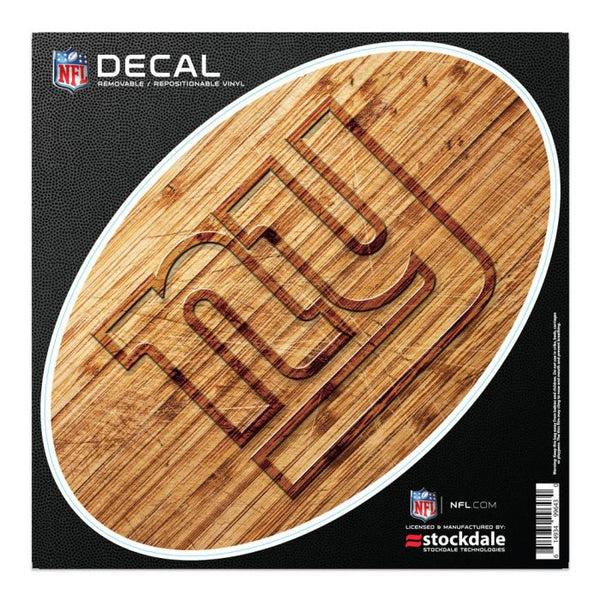 Wholesale-New York Giants WOOD All Surface Decal 6" x 6"