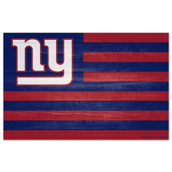 Wholesale-New York Giants Wood Sign 11" x 17" 1/4" thick