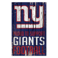 Wholesale-New York Giants Wood Sign 11" x 17" 1/4" thick