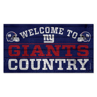 Wholesale-New York Giants Wood Sign 13"x24" 1/4" thick