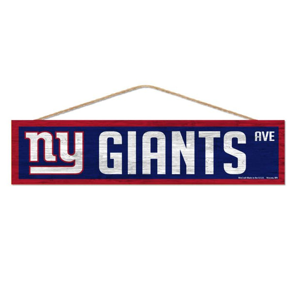 Wholesale-New York Giants Wood Sign-with Rope 4" x 17"