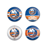 Wholesale-New York Islanders Button 4 Pack 1 1/4" Rnd