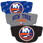 Wholesale-New York Islanders Fan Mask Face Cover 3 Pack