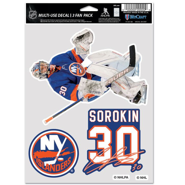 Wholesale-New York Islanders Multi Use 3 fan pack Ilya Sorokin