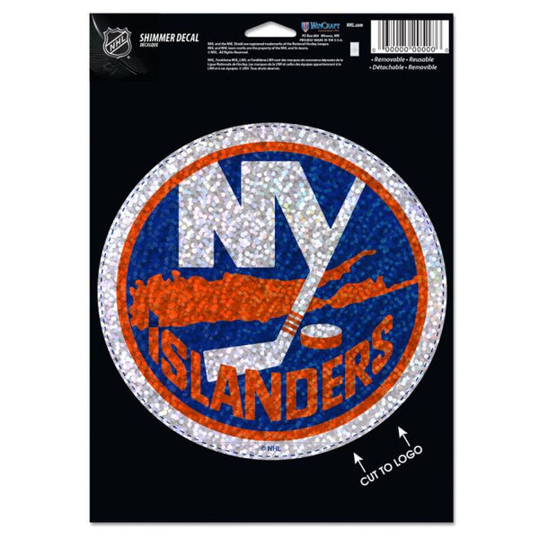 Wholesale-New York Islanders Shimmer Decals 5" x 7"