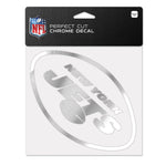 Wholesale-New York Jets Chrome Perfect Cut Decal 6" x 6"