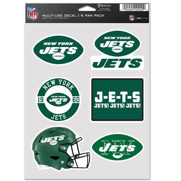 Wholesale-New York Jets Multi Use 6 Fan Pack