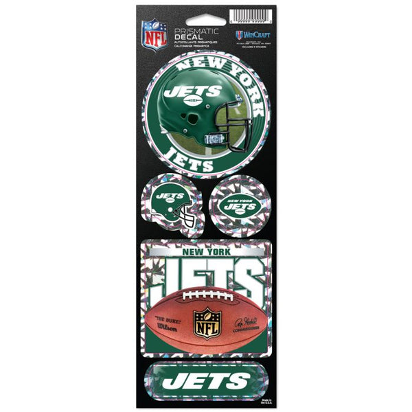 Wholesale-New York Jets Prismatic Decal 4" x 11"