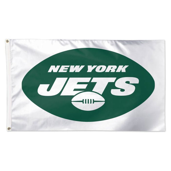Wholesale-New York Jets White Background Flag - Deluxe 3' X 5'