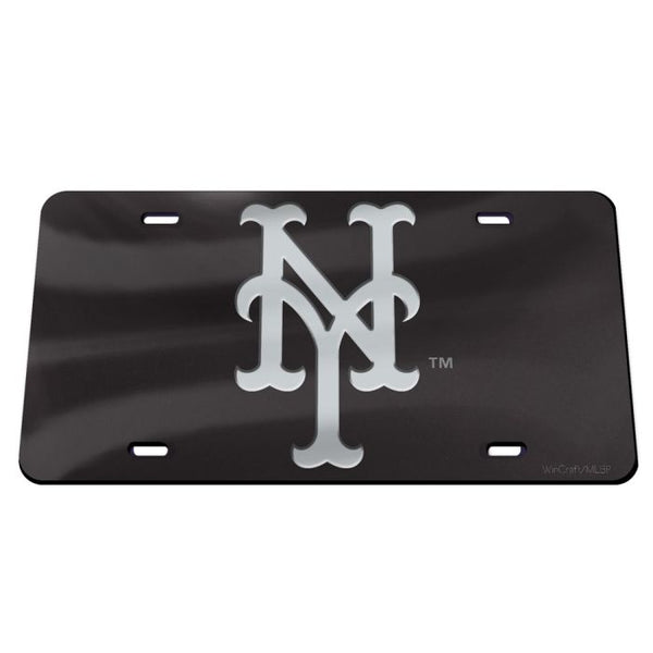 Wholesale-New York Mets BLACK Acrylic Classic License Plates