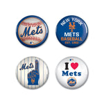 Wholesale-New York Mets Button 4 Pack 1 1/4" Rnd