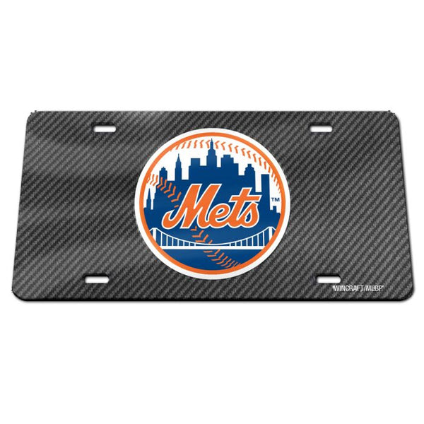 Wholesale-New York Mets CARBON Specialty Acrylic License Plate