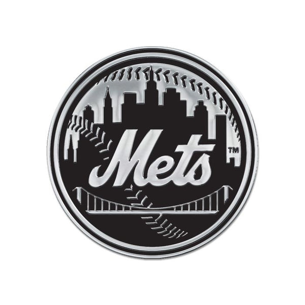 Wholesale-New York Mets Chrome Free Form Auto Emblem