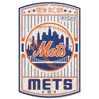 Wholesale-New York Mets Cooperstown Wood Sign 11" x 17" 1/4" thick