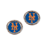 Wholesale-New York Mets Earrings Jewelry Carded Round