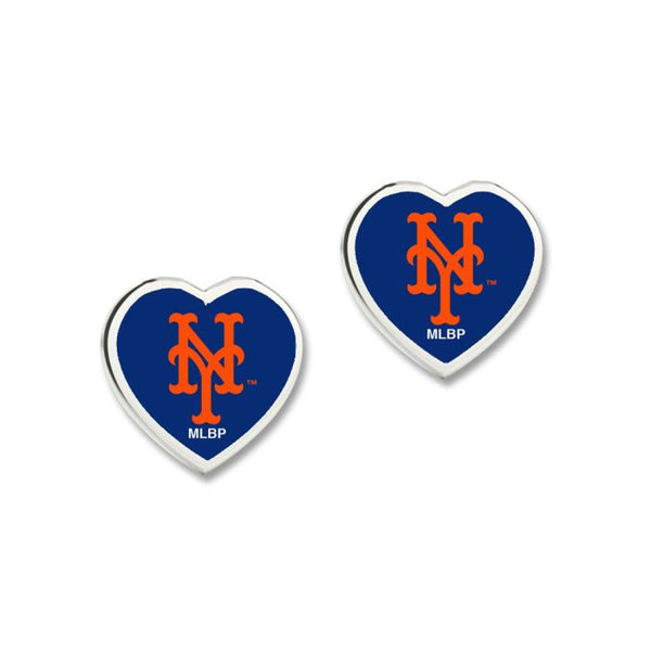 Wholesale-New York Mets Earrings w/3D Heart