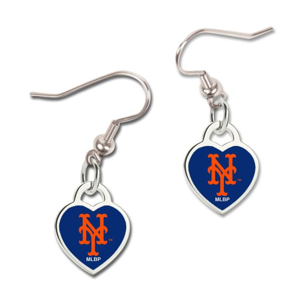 Wholesale-New York Mets Earrings w/3D Heart