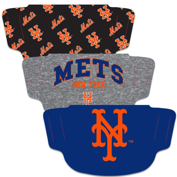 Wholesale-New York Mets Fan Mask Face Cover 3 Pack