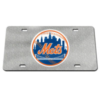 Wholesale-New York Mets GLITTER Specialty Acrylic License Plate