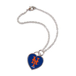 Wholesale-New York Mets HEART Bracelet w/3D Heart