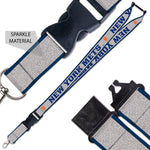 Wholesale-New York Mets Lanyard w/Buckle Glitter 1"