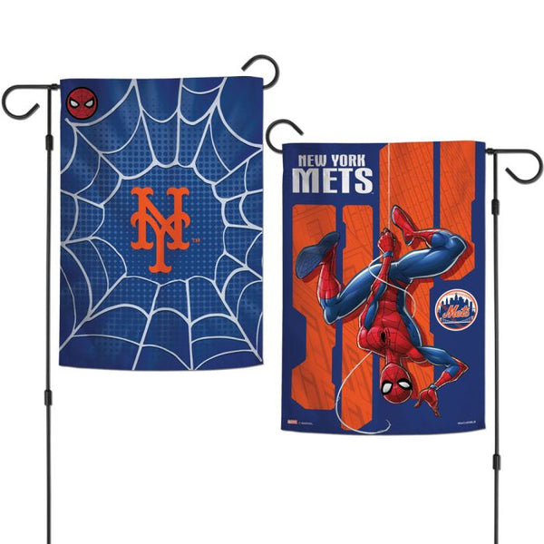 Wholesale-New York Mets / Marvel (c) 2021 MARVEL Garden Flags 2 sided 12.5" x 18"