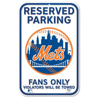 Wholesale-New York Mets Reserved Parking Plastic Sign 11" x 17"