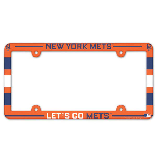 Wholesale-New York Mets SLOGAN Lic Plate Frame Full Color