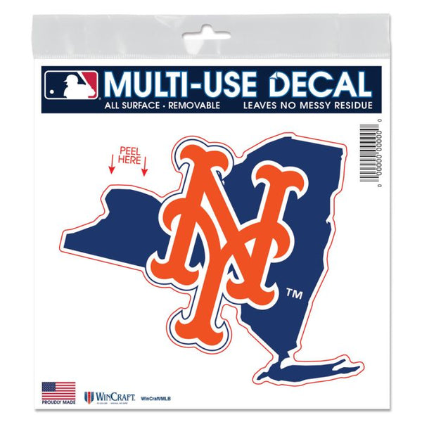Wholesale-New York Mets state shape All Surface Decal 6" x 6"