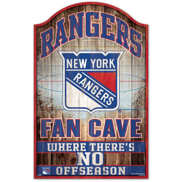 Wholesale-New York Rangers Fan Cave Wood Sign 11" x 17" 1/4" thick