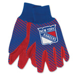 Wholesale-New York Rangers STRIPE Adult Two Tone Gloves