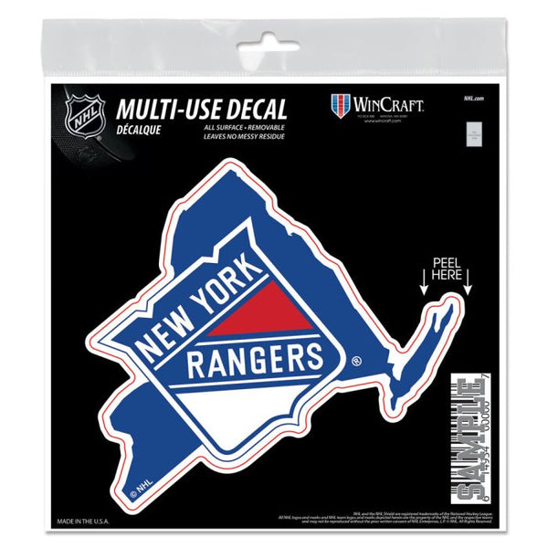 Wholesale-New York Rangers state shape All Surface Decal 6" x 6"