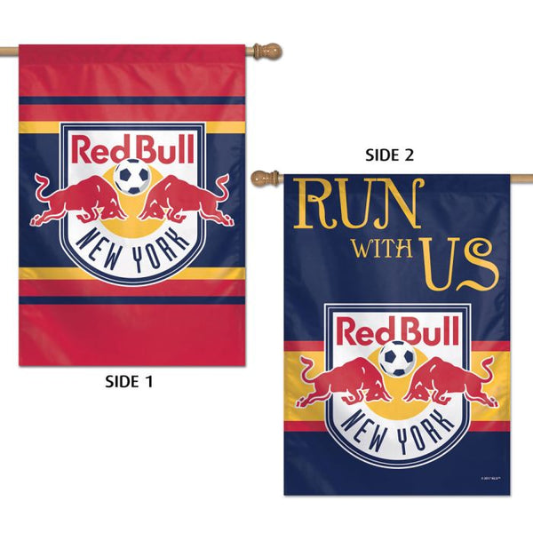 Wholesale-New York Red Bulls Vertical Flag 2 Sided 28" x 40"