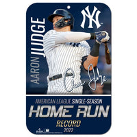 Wholesale-New York Yankees Aaron Judge Homerun Record Plastic Sign 11" x 17" Aaron Judge