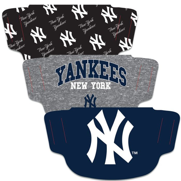 Wholesale-New York Yankees Fan Mask Face Cover 3 Pack