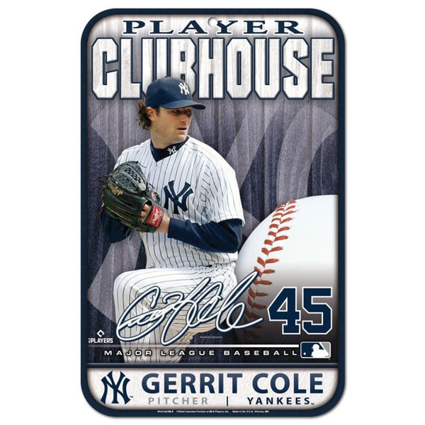 Wholesale-New York Yankees Plastic Sign 11" x 17" Gerrit Cole