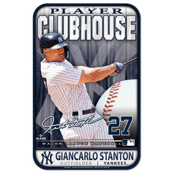 Wholesale-New York Yankees Plastic Sign 11" x 17" Giancarlo Stanton