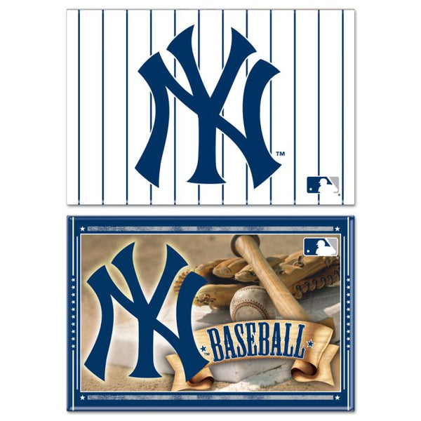 Wholesale-New York Yankees Rectangle Magnet, 2pack 2" x 3"